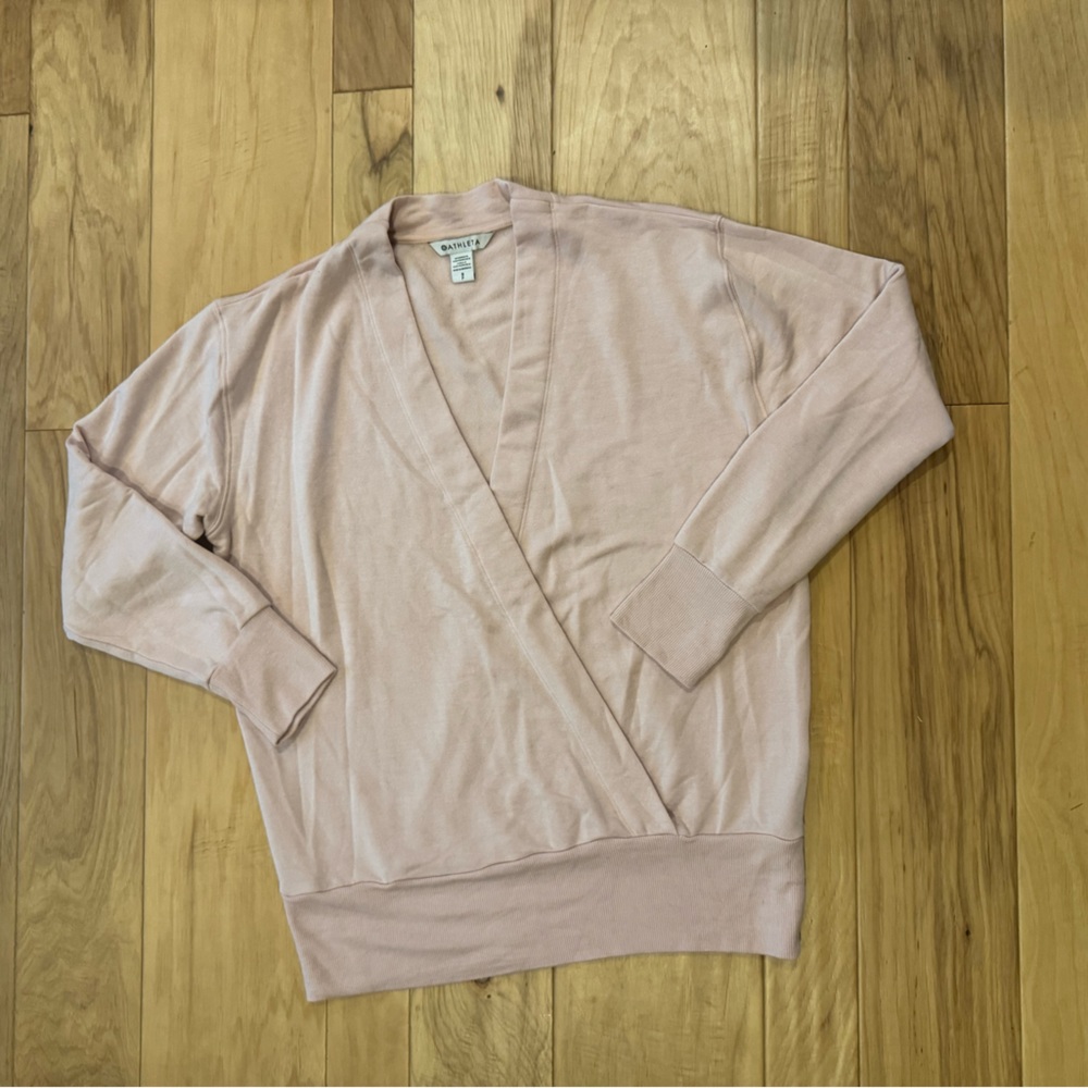 Athleta size small pink sweater.  Super soft vguc (only worn once)